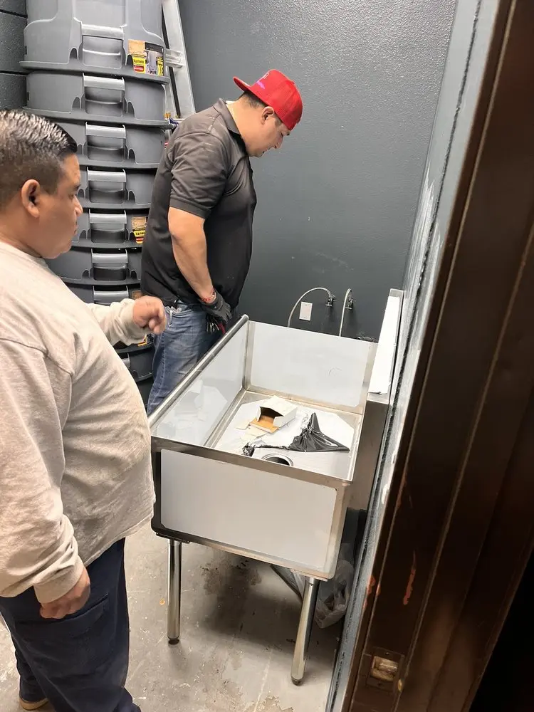 Commercial plumbing and sink installation in El Granada